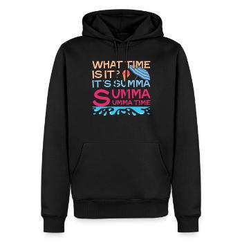 Day Of School Happy Last What Time Summer - Men’s Premium Organic Hoodie - black - Front - Nico (187cm)