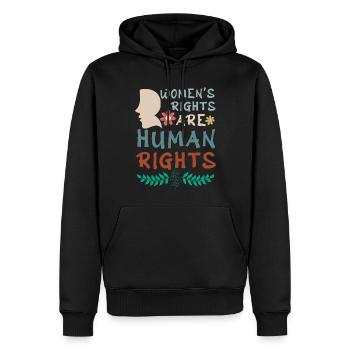 Femmes Droits humains Droit féministe Femmes Égalité - Sweat à capuche Premium bio Homme - noir - Devant - Nico (187cm)