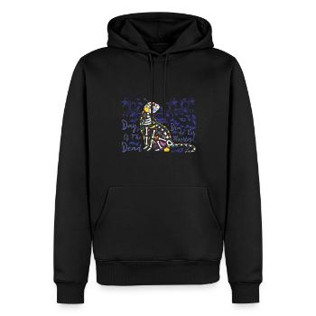 Tierkatze Muertos Tag der toten Muertos - Männer Premium Bio Hoodie - Schwarz - Vorne - Nico (187cm)