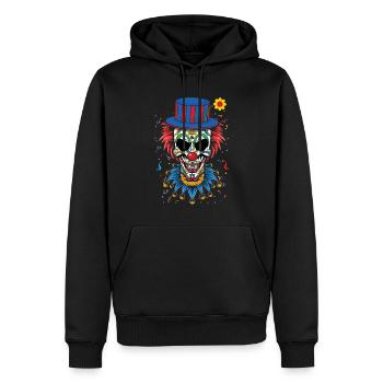 Dia de los Muertos Clown effrayant Carnaval Confettis - Sweat à capuche Premium bio Homme - noir - Devant - Nico (187cm)