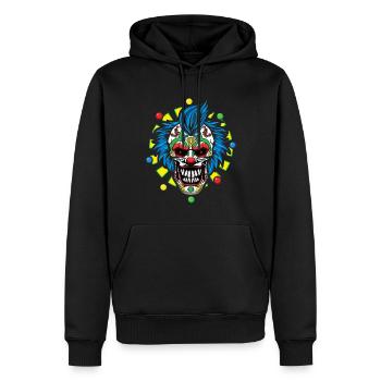 Dia De Los Muertos Clown effrayant Carnaval effrayant - Sweat à capuche Premium bio Homme - noir - Devant - Nico (187cm)
