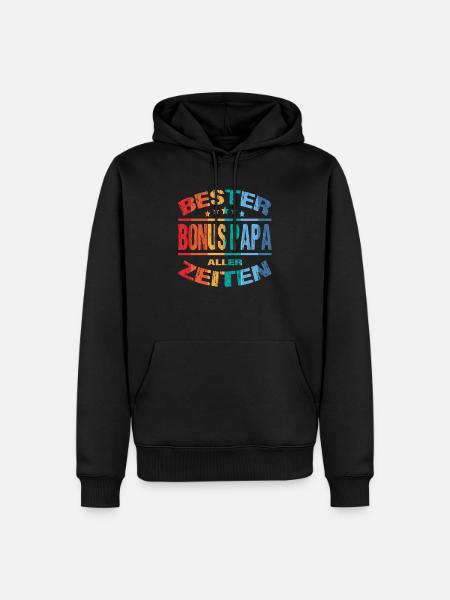 Stepdad Bonusdad Proud Stepdad - Men’s Premium Organic Hoodie - black