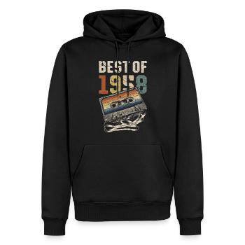 Best Of 1958 Geburtstag Kassette - Männer Premium Bio Hoodie - Schwarz - Vorne - Nico (187cm)