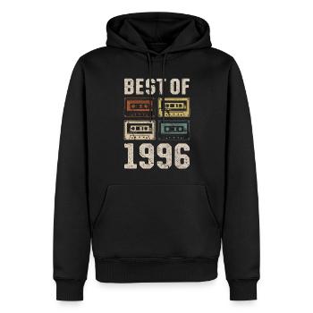 Best Of 1996 Birthday Cassette - Men’s Premium Organic Hoodie - black - Front - Nico (187cm)