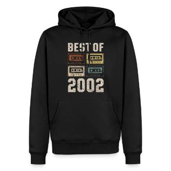 Le meilleur de la cassette d’anniversaire de 2002 - Sweat à capuche Premium bio Homme - noir - Devant - Nico (187cm)