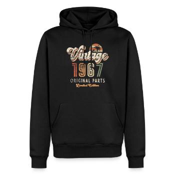 Vintage 1967 Birthday Retro - Men’s Premium Organic Hoodie - black - Front - Nico (187cm)