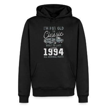 Born 1994 Birthday Classic Car - Men’s Premium Organic Hoodie - black - Front - Nico (187cm)