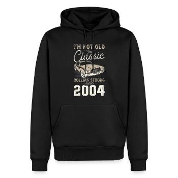 Geboren 2004 Geburtstag Oldtimer - Männer Premium Bio Hoodie - Schwarz - Vorne - Nico (187cm)
