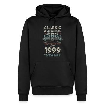 Né en 1999 Anniversaire Voiture classique - Sweat à capuche Premium bio Homme - noir - Devant - Nico (187cm)