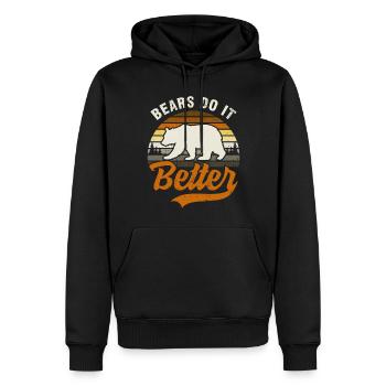 Bären Machen Es Besser Pride Gay Männer Flagge - Männer Premium Bio Hoodie - Schwarz - Vorne - Nico (187cm)