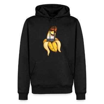 Gay Bären Pride Banane Cool Lustig Comic - Männer Premium Bio Hoodie - Schwarz - Vorne - Nico (187cm)
