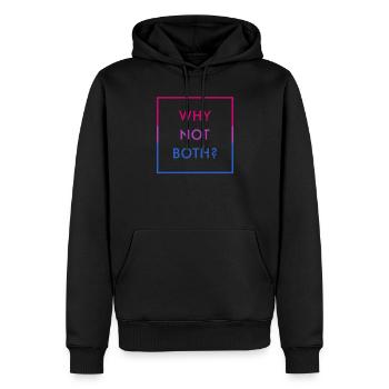 Funny Bi Colors Bisexual Pride Expression - Men’s Premium Organic Hoodie - black - Front - Nico (187cm)