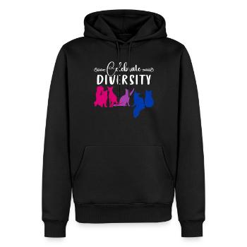 Bisexual Pride Celebrations Diversity Cats Bi Colors - Men’s Premium Organic Hoodie - black - Front - Nico (187cm)