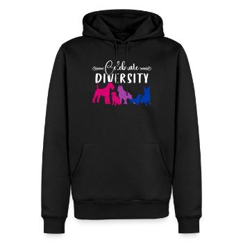 Bisexual Pride Celebrations Diversity Dogs Bi Colors - Men’s Premium Organic Hoodie - black - Front - Nico (187cm)
