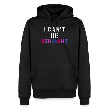 Drôle Bi Colors Bisexual Pride Dire - Sweat à capuche Premium bio Homme - noir - Devant - Nico (187cm)