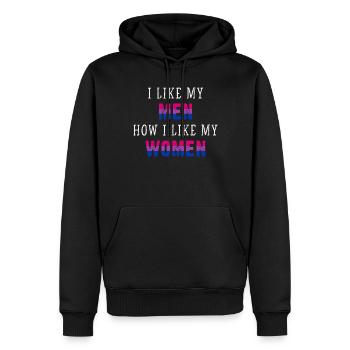 Drôle Bi Colors Bisexual Pride Dire - Sweat à capuche Premium bio Homme - noir - Devant - Nico (187cm)
