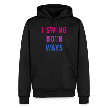 Je balance dans les deux sens Bisexual Pride Drapeau Couleurs - Sweat à capuche Premium bio Homme - noir - Devant - Nico (187cm)