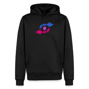 Bisexuel Fierté Flèche Icône Drapeau Couleurs Graphique - Sweat à capuche Premium bio Homme - noir - Devant - Nico (187cm)