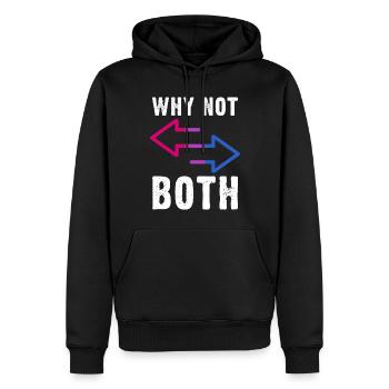 Flèches de fierté bisexuelle en bicolores - Sweat à capuche Premium bio Homme - noir - Devant - Nico (187cm)