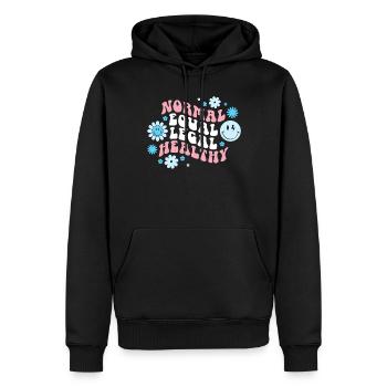 Strong statement in transgender pride flag - Men’s Premium Organic Hoodie - black - Front - Nico (187cm)