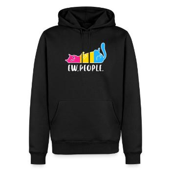Pansexuel Ew Personnes Paresseux Chat LGBTQ Pan Couleurs - Sweat à capuche Premium bio Homme - noir - Devant - Nico (187cm)
