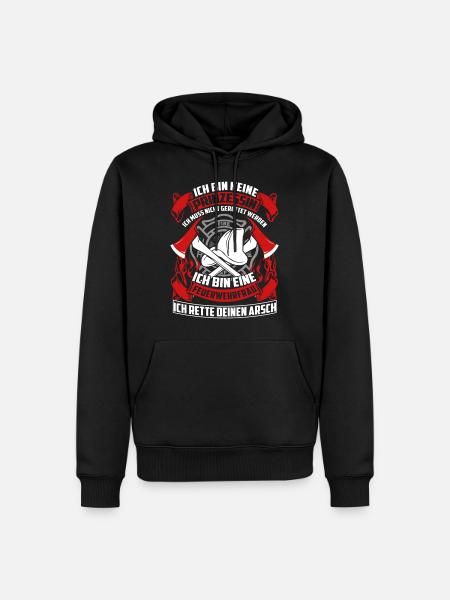 Fire woman - save - Men’s Premium Organic Hoodie - black