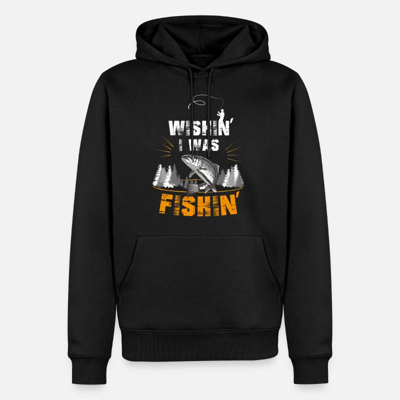 Pêche plaisir Pêche - Sweat à capuche Premium bio Homme - noir