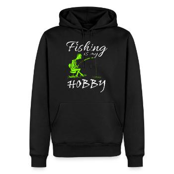 Pêche cadeau passe-temps de pêche de pêche de pêche - Sweat à capuche Premium bio Homme - noir - Devant - Nico (187cm)