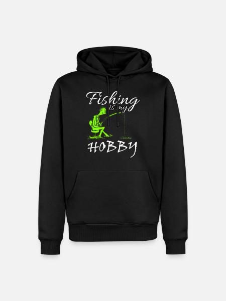 Angeln Fischen Angler Fischer Hobby Geschenk - Herre Premium økologisk hoodie - sort