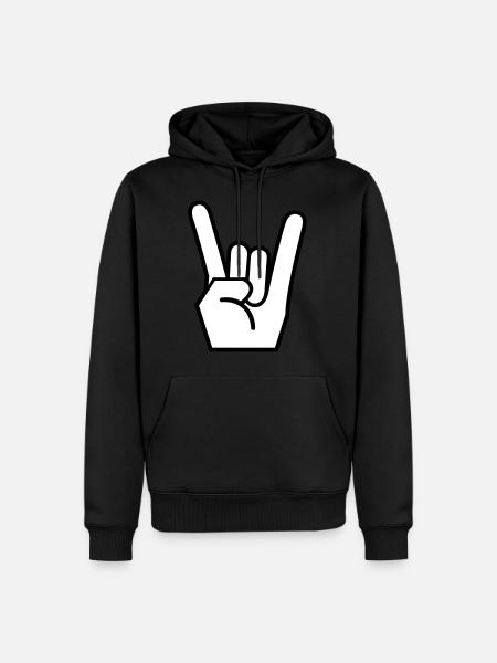Metalhand - Männer Premium Bio Hoodie - Schwarz