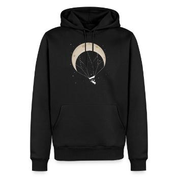 Parachutiste shirt & cadeau de l’astronaute - Sweat à capuche Premium bio Homme - noir - Devant - Nico (187cm)