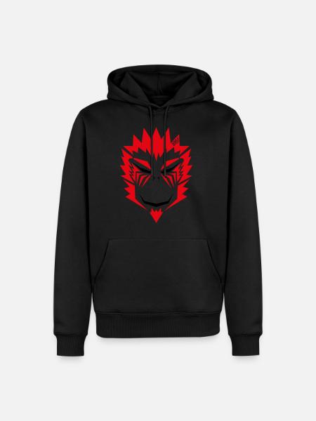 das Lächeln - Männer Premium Bio Hoodie - Schwarz