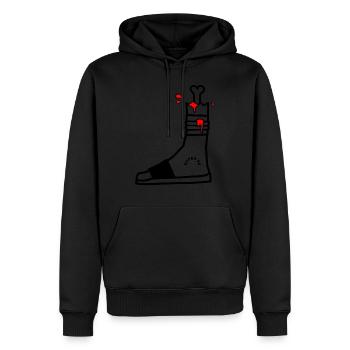 Foot Slap - Men’s Premium Organic Hoodie - black - Front - Nico (187cm)