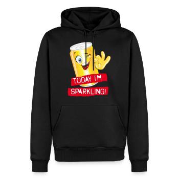 Zinn - Männer Premium Bio Hoodie - Schwarz - Vorne - Nico (187cm)