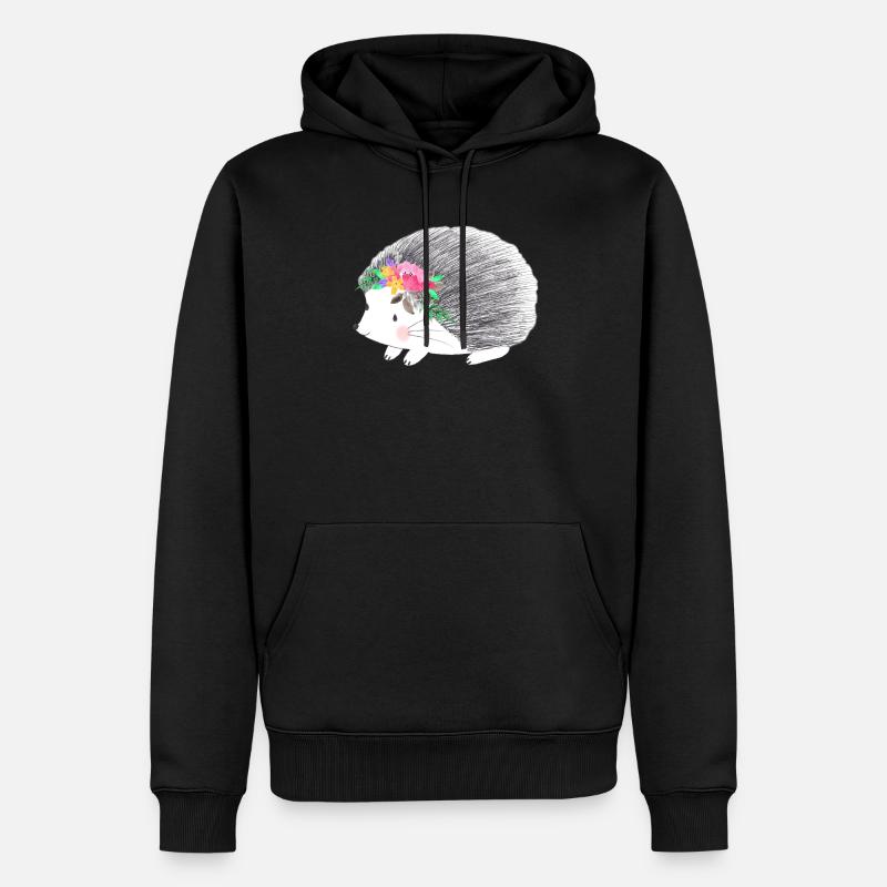 Hérisson - Sweat à capuche Premium bio Homme - noir