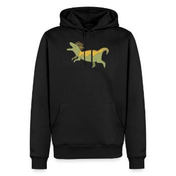 Dinosaures - Sweat à capuche Premium bio Homme - noir - Devant - Nico (187cm)