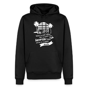 Glück Ägypten Urlaub Ferien Reise Geschenkidee - Männer Premium Bio Hoodie - Schwarz - Vorne - Nico (187cm)