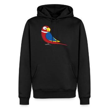 Papagei Bunt - Männer Premium Bio Hoodie - Schwarz - Vorne - Nico (187cm)
