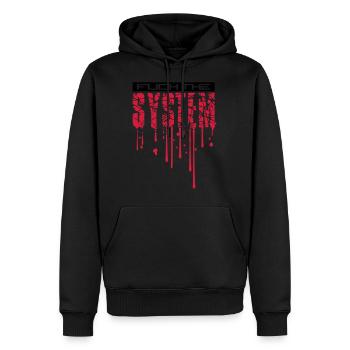 gouttes de sang cool spray graffiti timbre baiser le - Sweat à capuche Premium bio Homme - noir - Devant - Nico (187cm)
