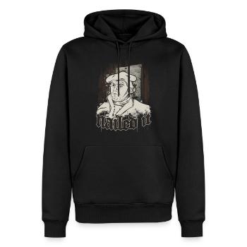 Martin Luther Nailed It - Kirche Religion Christ - Männer Premium Bio Hoodie - Schwarz - Vorne - Nico (187cm)