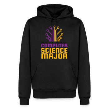 computer - Men’s Premium Organic Hoodie - black - Front - Nico (187cm)