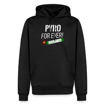 Pyro avant les feux d'artifice - Sweat à capuche Premium bio Homme - noir - Devant - Nico (187cm)