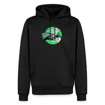 Geld Arm Geldbörse Spende Geizig Geiz Betteln - Männer Premium Bio Hoodie - Schwarz - Vorne - Nico (187cm)