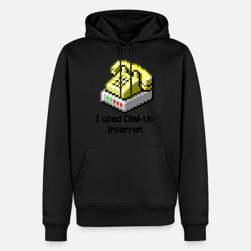 J'ai utilisé Internet par accès commuté - Sweat à capuche Premium bio Homme - noir