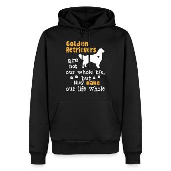 Chemise Golden Retriever - Sweat à capuche Premium bio Homme - noir - Devant - Nico (187cm)
