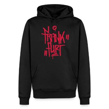 Frankfurt Graffiti Tattoo Ultras Style - Männer Premium Bio Hoodie - Schwarz - Vorne - Nico (187cm)