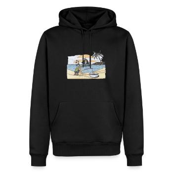 Pêche pêcheur passe-temps pêche pêche sportive - Sweat à capuche Premium bio Homme - noir - Devant - Nico (187cm)