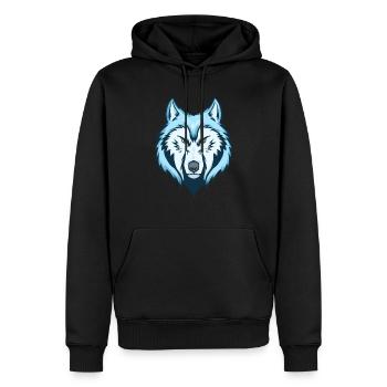 Wolf Raubtier Alpha Rudel Beute Geschenk Idee Wild - Männer Premium Bio Hoodie - Schwarz - Vorne - Nico (187cm)