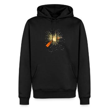 Pyro fireworks Trueno explosion - Men’s Premium Organic Hoodie - black - Front - Nico (187cm)