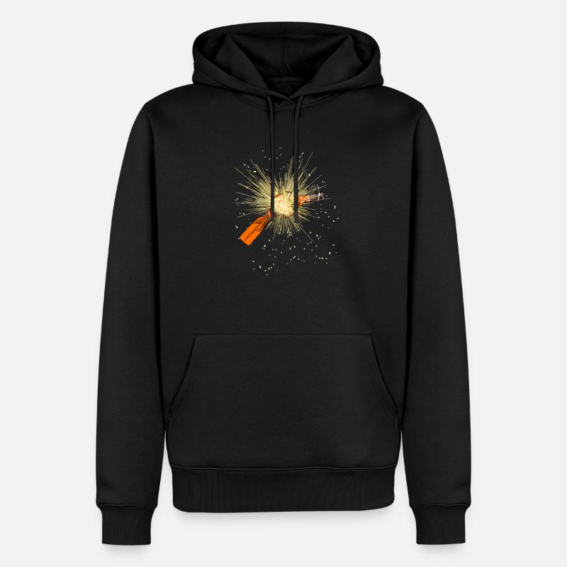 Pyro Feuerwerk Trueno Explosion - Männer Premium Bio Hoodie - Schwarz